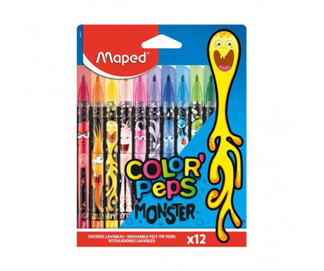 Фломастеры COLOR PEPS MONSTER 12 цветов 