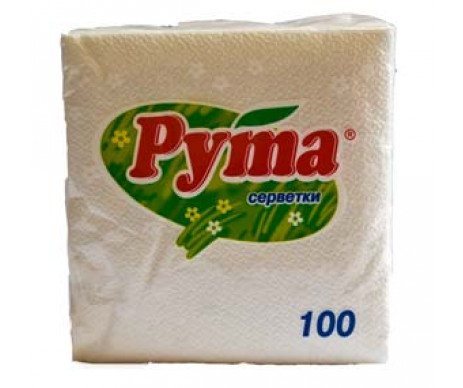 Салфетки 100л.белая Рута