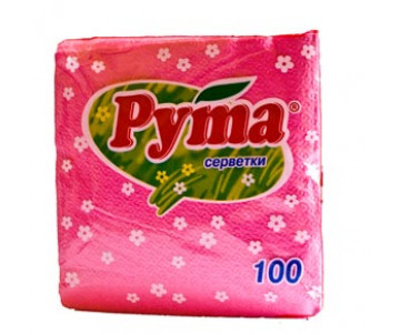 Салфетки 100л. цветные.Рута