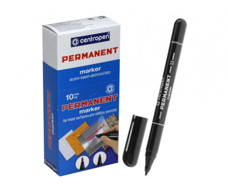 Маркер перм. черный Centropen 2846 1мм 