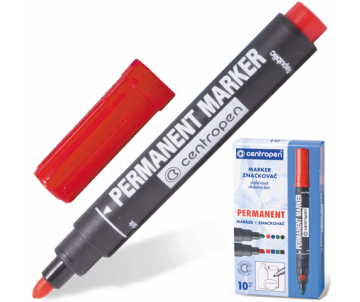 Маркер перм.красный Centropen 2,5 мм 8566